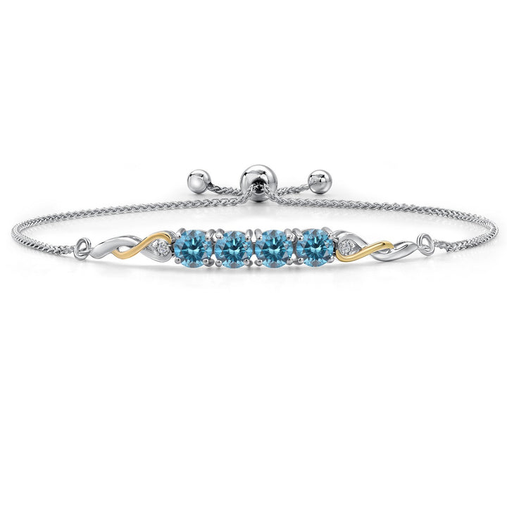 Bracelet in 925 Sterling Silver and 10K Yellow Gold