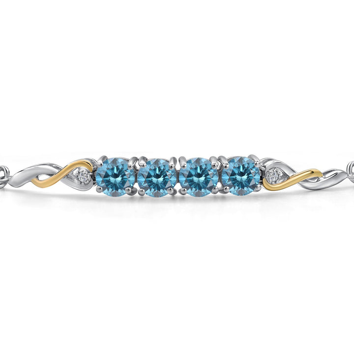 Bracelet in 925 Sterling Silver and 10K Yellow Gold