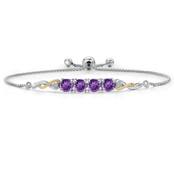 Bracelet in 925 Sterling Silver and 10K Yellow Gold