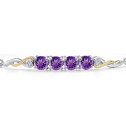 Bracelet in 925 Sterling Silver and 10K Yellow Gold