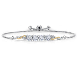 Bracelet in 925 Sterling Silver and 10K Yellow Gold