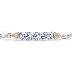 Bracelet in 925 Sterling Silver and 10K Yellow Gold