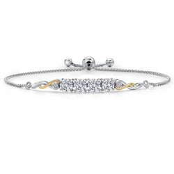 Bracelet in 925 Sterling Silver and 10K Yellow Gold