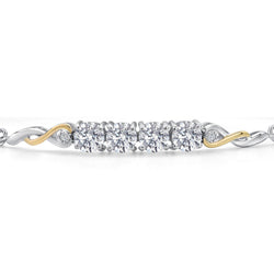 Bracelet in 925 Sterling Silver and 10K Yellow Gold