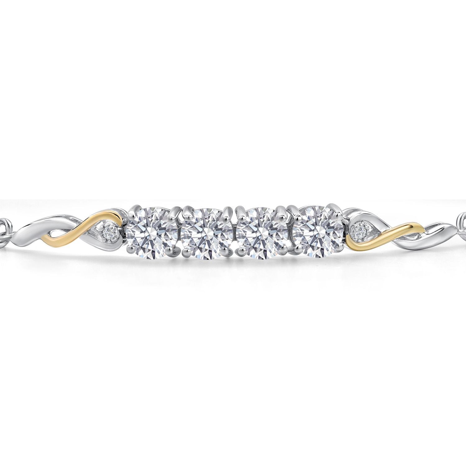 Bracelet in 925 Sterling Silver and 10K Yellow Gold