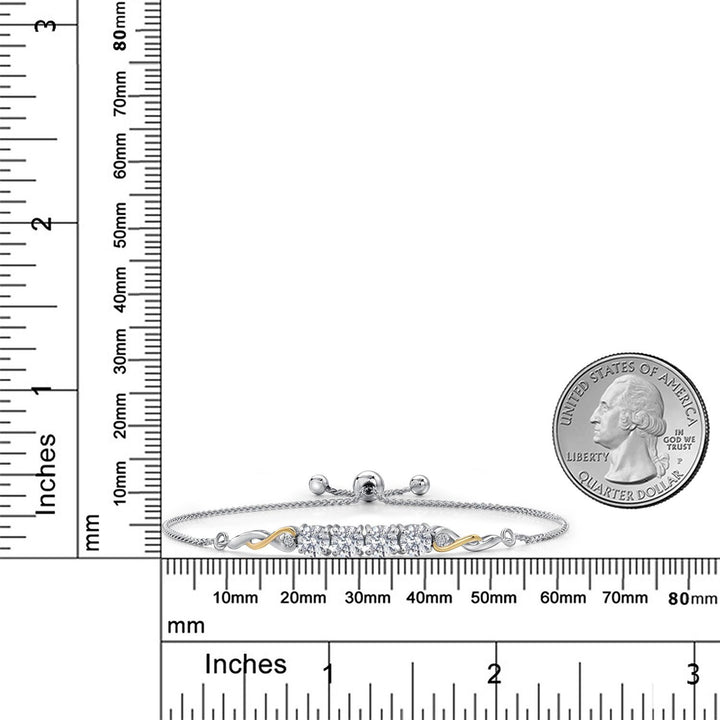 Bracelet in 925 Sterling Silver and 10K Yellow Gold