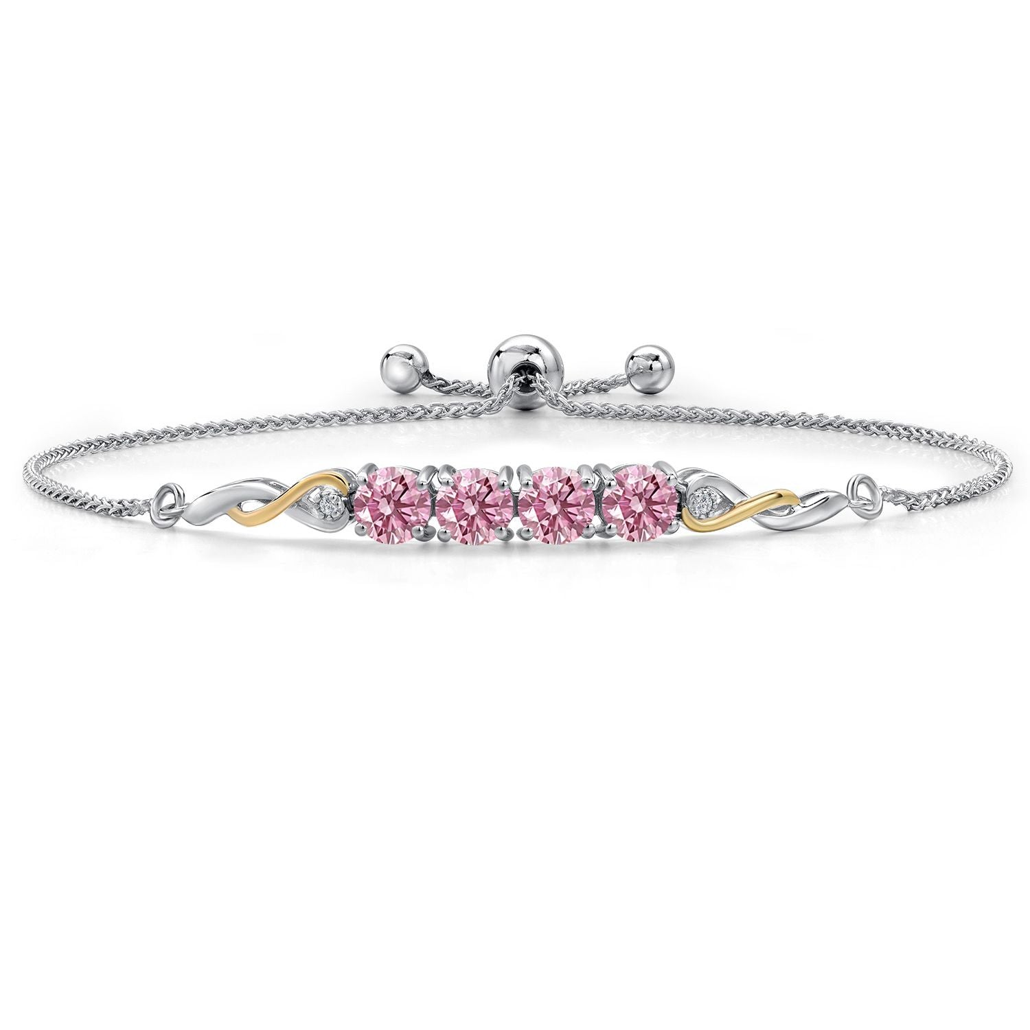 Bracelet in 925 Sterling Silver and 10K Yellow Gold