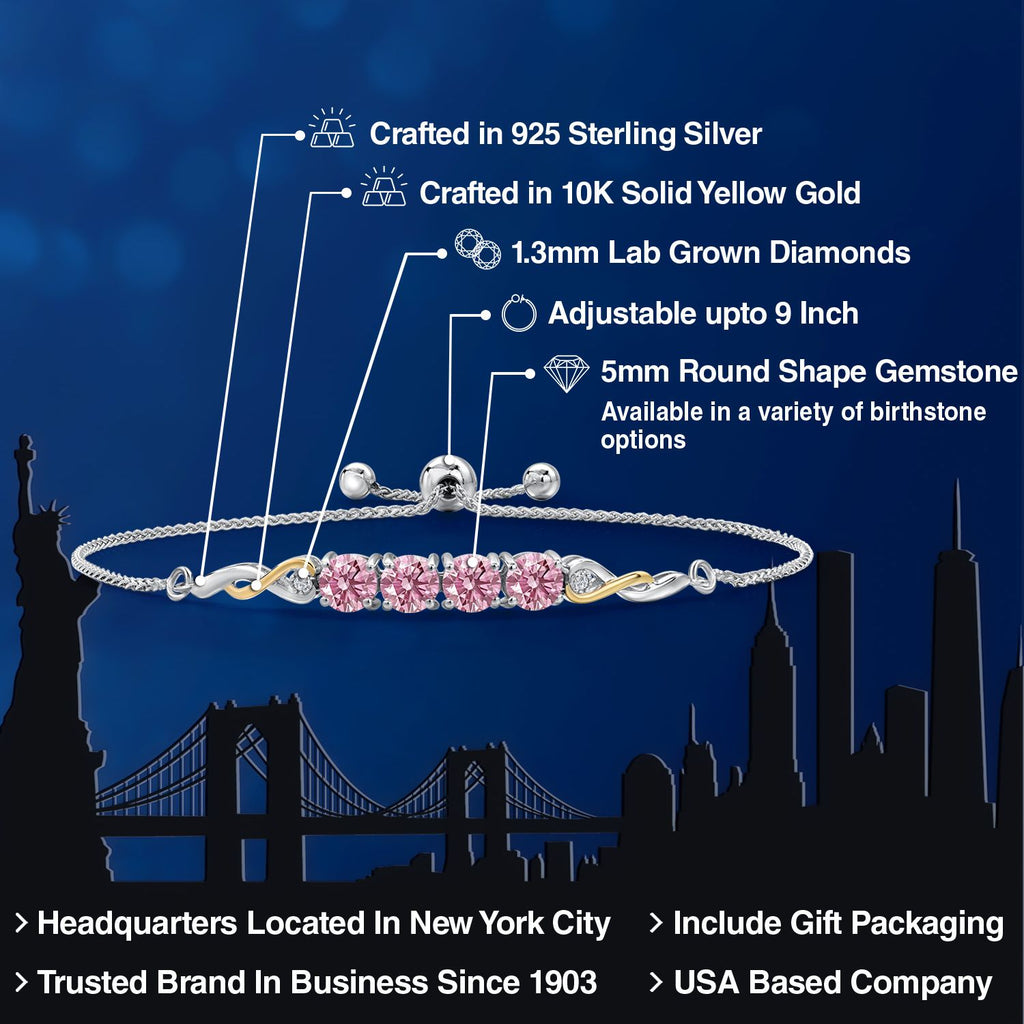 Bracelet in 925 Sterling Silver and 10K Yellow Gold