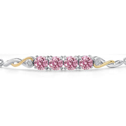 Bracelet in 925 Sterling Silver and 10K Yellow Gold