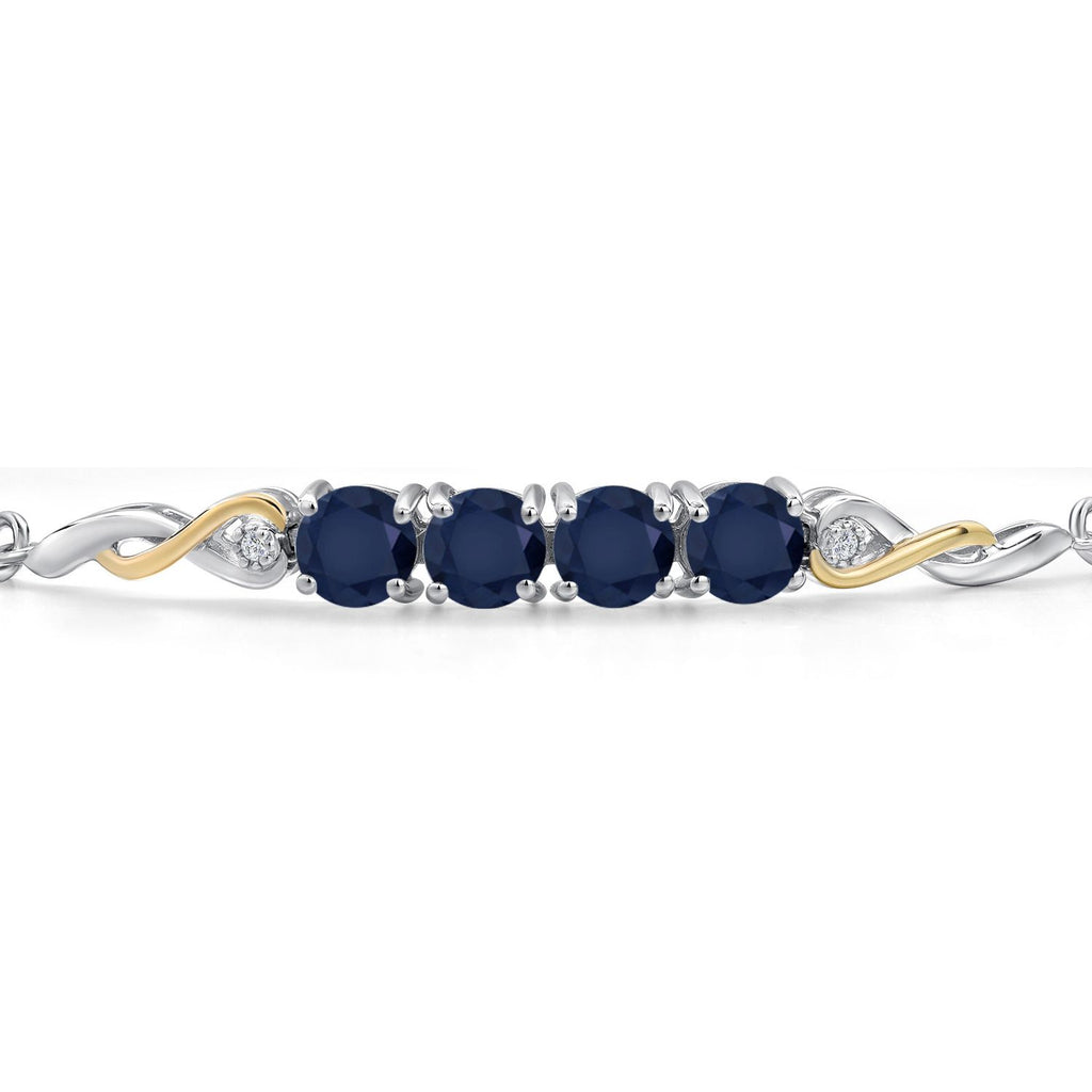 Bracelet in 925 Sterling Silver and 10K Yellow Gold