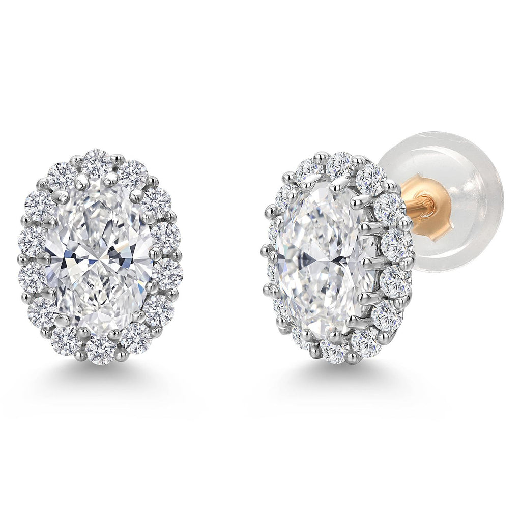 Earrings in 925 Sterling Silver and 10K Yellow Gold