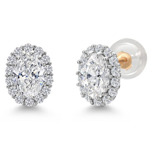 Earrings in 925 Sterling Silver and 10K Yellow Gold