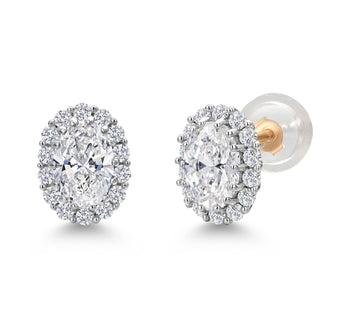 Gem Stone King Lab Grown Diamond Earrings 