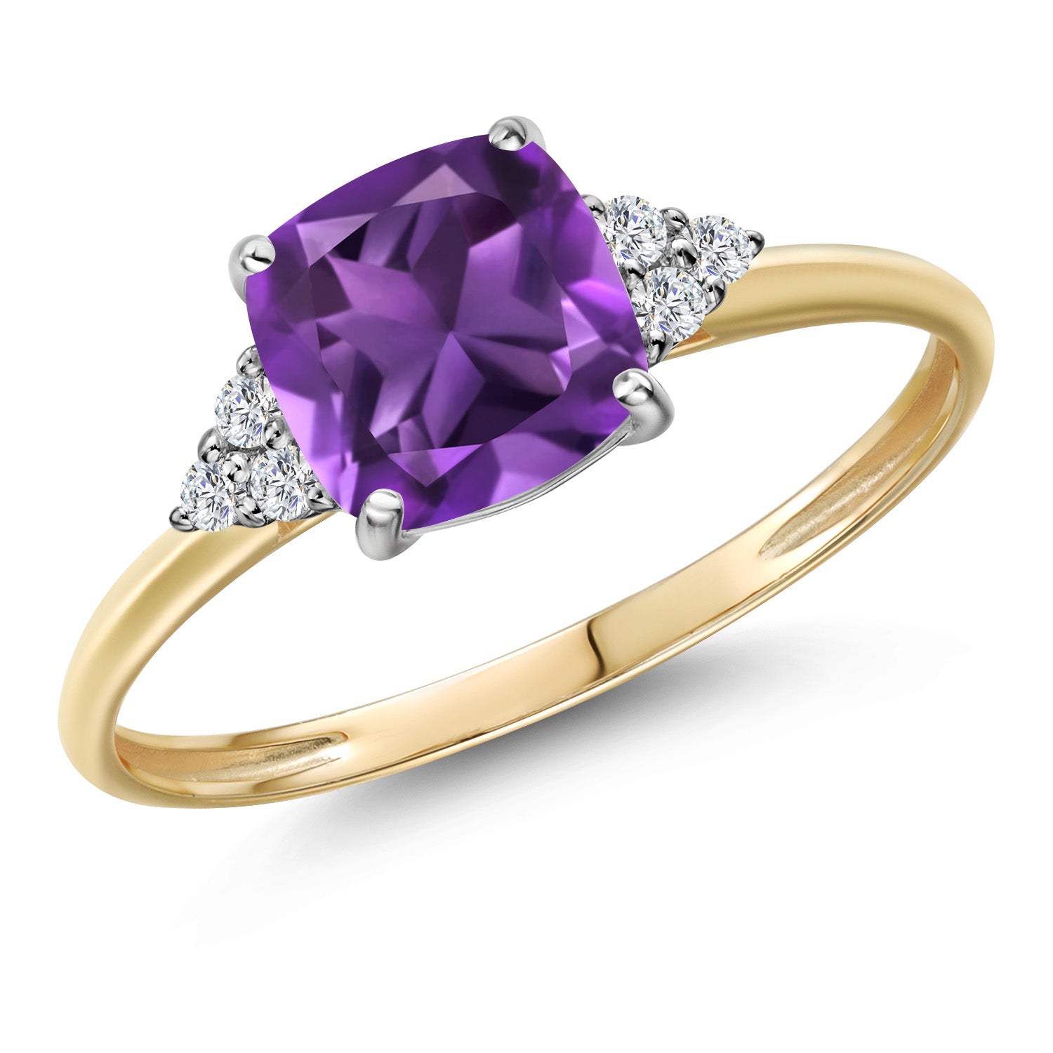 Amethyst - February_5_Ring in 10K Two Tone Gold