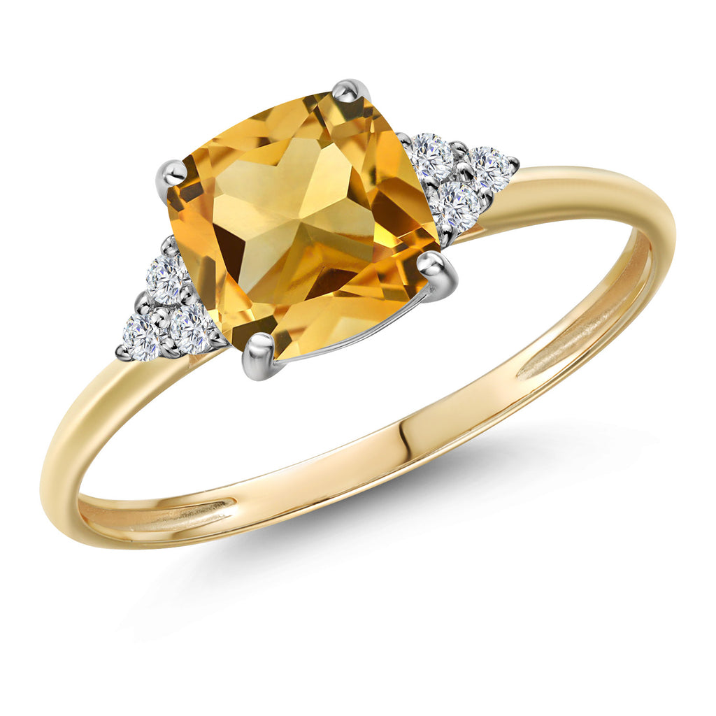 Citrine - November_7_Ring in 10K Two Tone Gold
