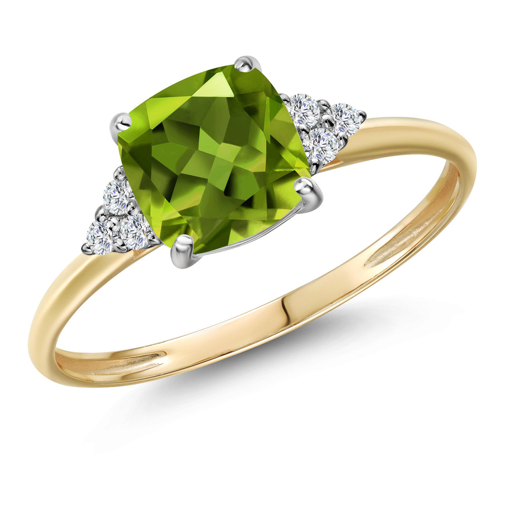 Peridot - August_6_Ring in 10K Two Tone Gold