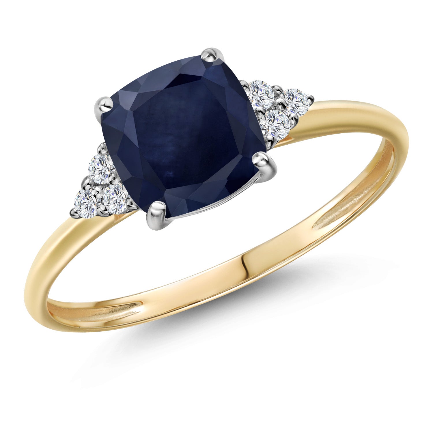 Sapphire - September_8_Ring in 10K Two Tone Gold