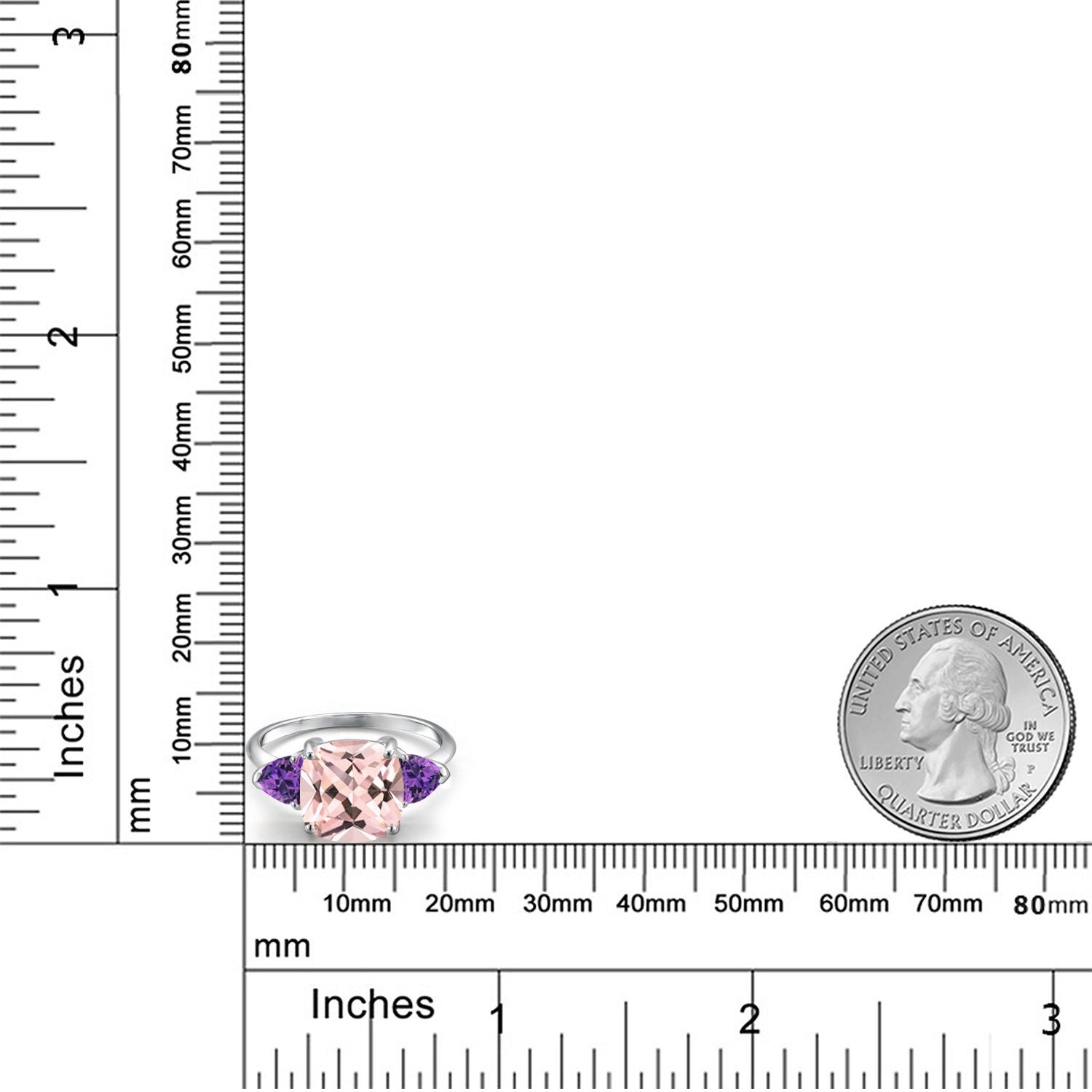 Ring in 10K White Gold