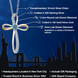 Pendant in 925 Sterling Silver and 10K Yellow Gold