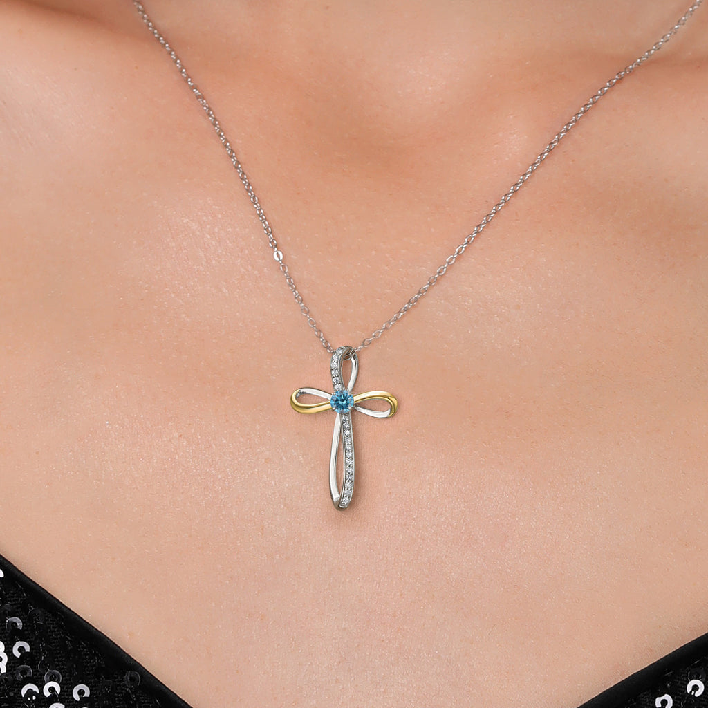 Pendant in 925 Sterling Silver and 10K Yellow Gold