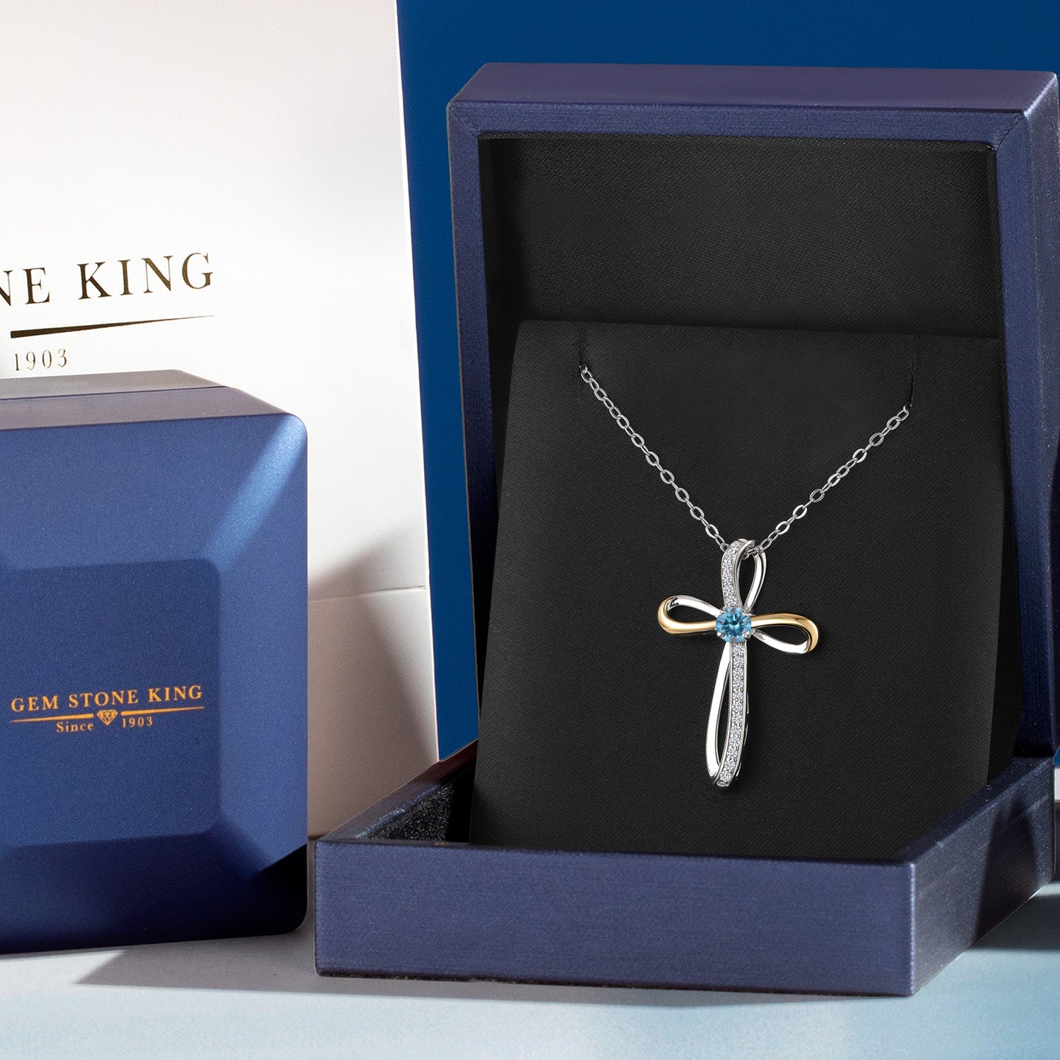 Pendant in 925 Sterling Silver and 10K Yellow Gold