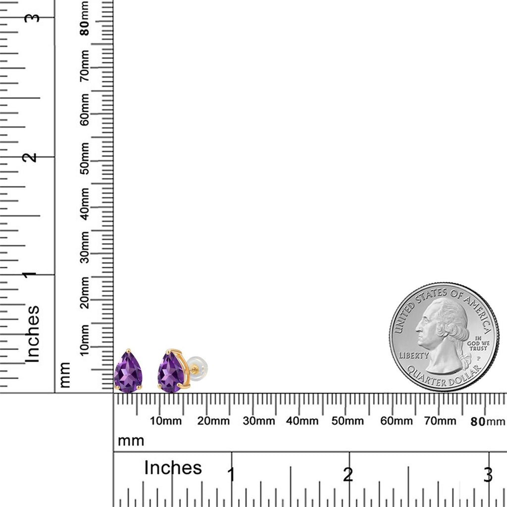 Amethyst - February_Earrings in 14K Yellow Gold