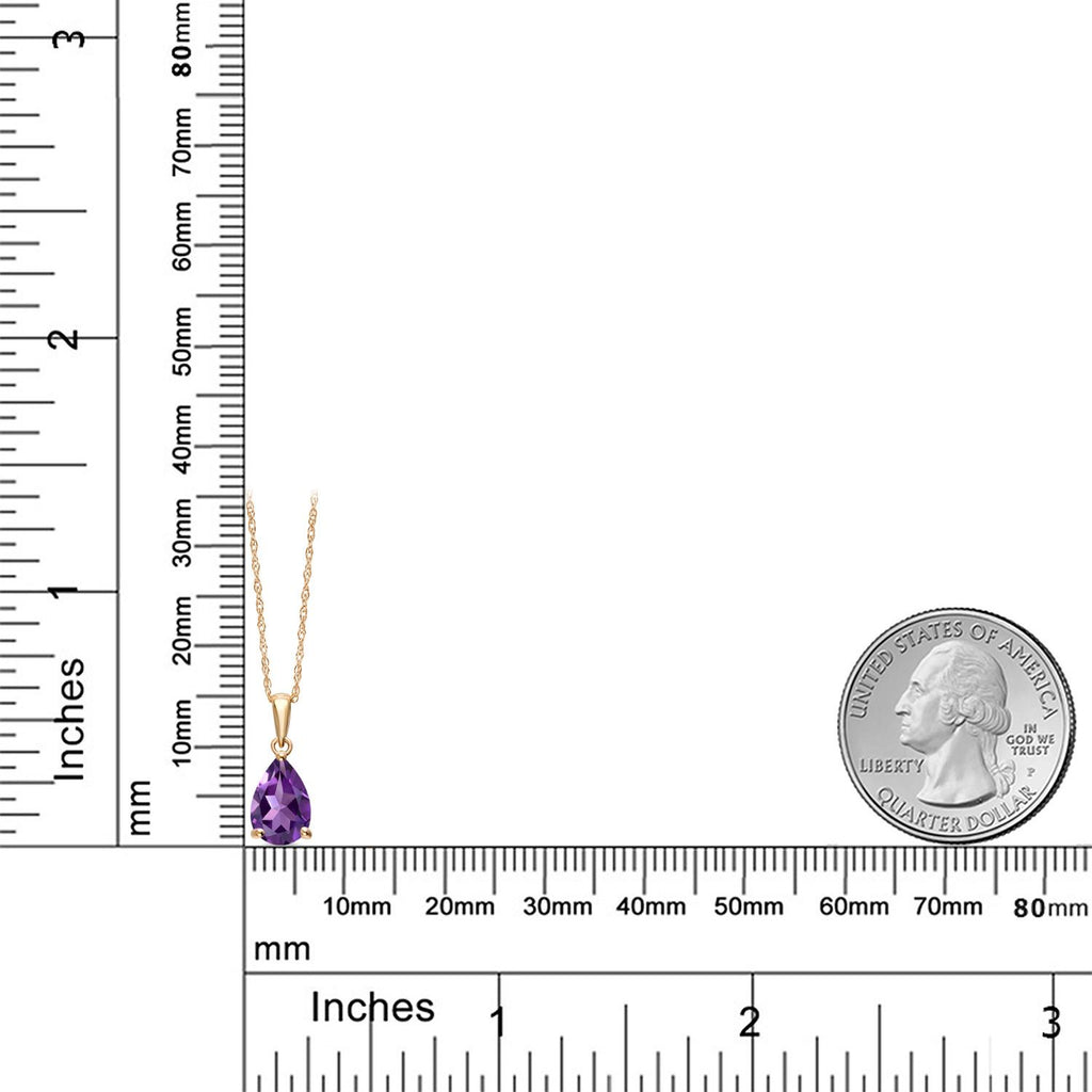 Amethyst - February_Pendant in 14K Yellow Gold