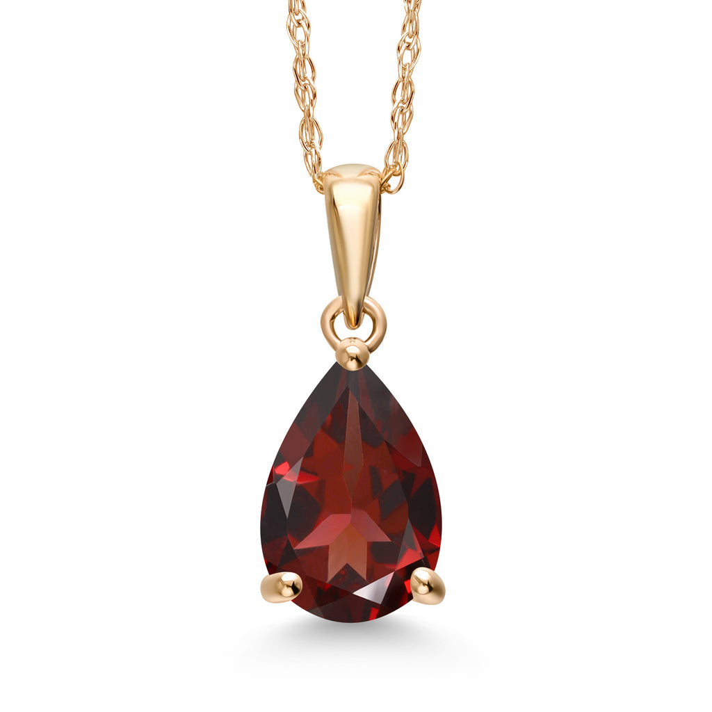 Garnet - January_Pendant in 14K Yellow Gold