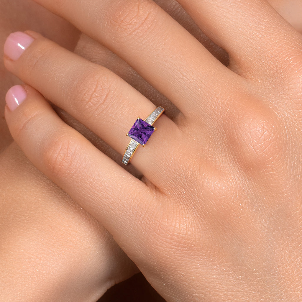 Amethyst - February_6_Ring in 14K Yellow Gold