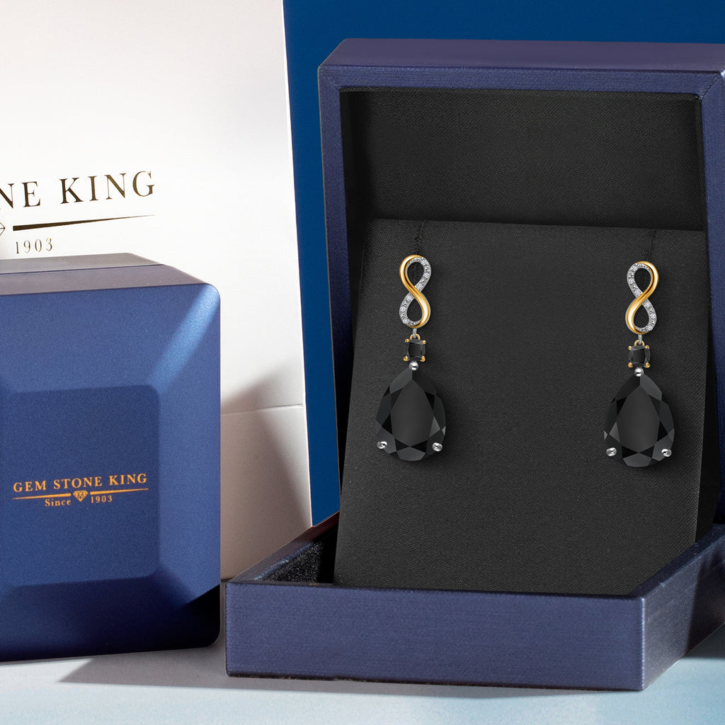 Earrings in 925 Sterling Silver and 10K Yellow Gold