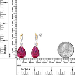 Earrings in 925 Sterling Silver and 10K Yellow Gold