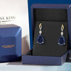 Earrings in 925 Sterling Silver and 10K Yellow Gold