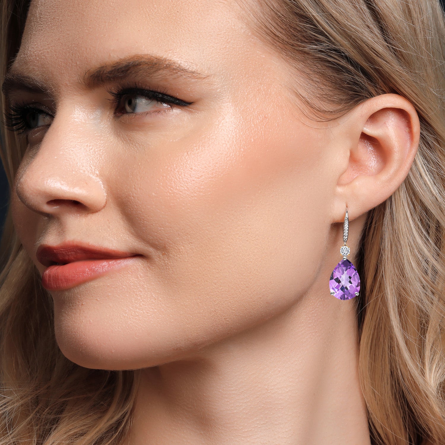 Earrings in 925 Sterling Silver and 10K Yellow Gold