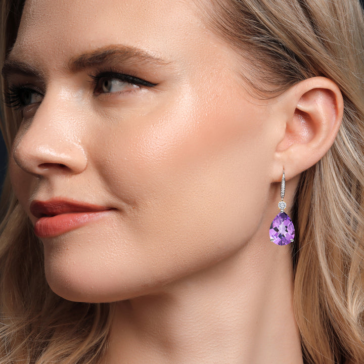 Earrings in 925 Sterling Silver and 10K Yellow Gold