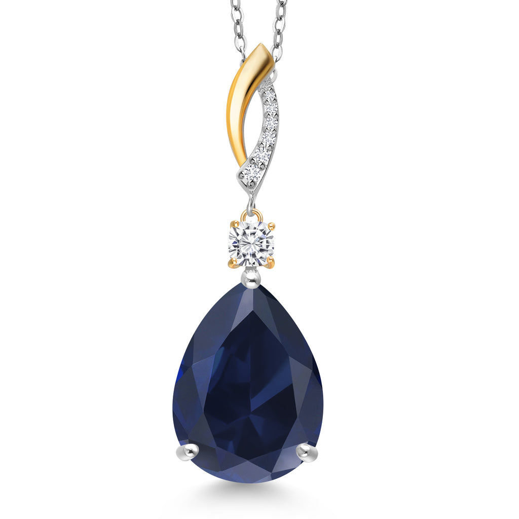 Pendant in 925 Sterling Silver and 10K Yellow Gold