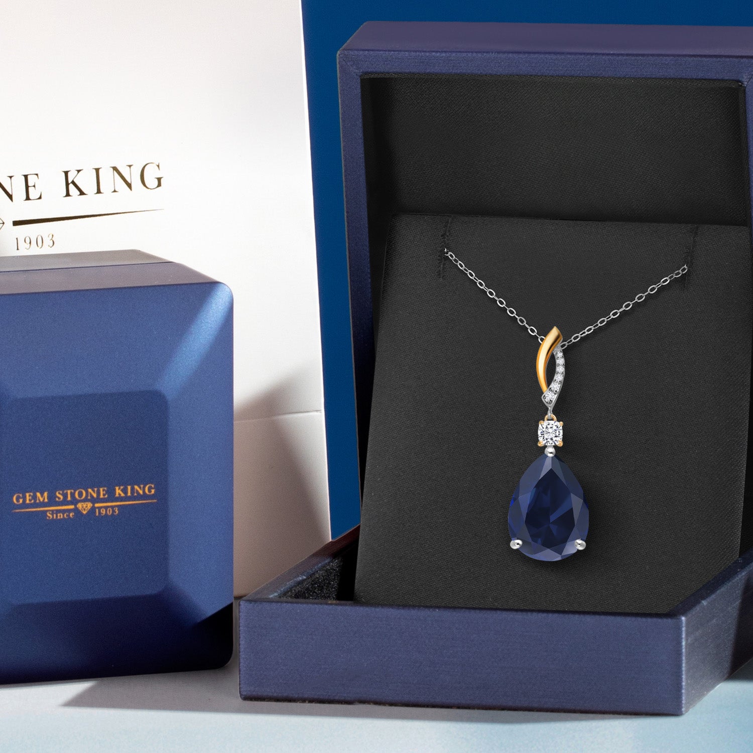 Pendant in 925 Sterling Silver and 10K Yellow Gold