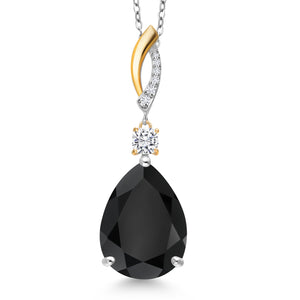 Pendant in 925 Sterling Silver and 10K Yellow Gold