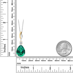 Pendant in 925 Sterling Silver and 10K Yellow Gold