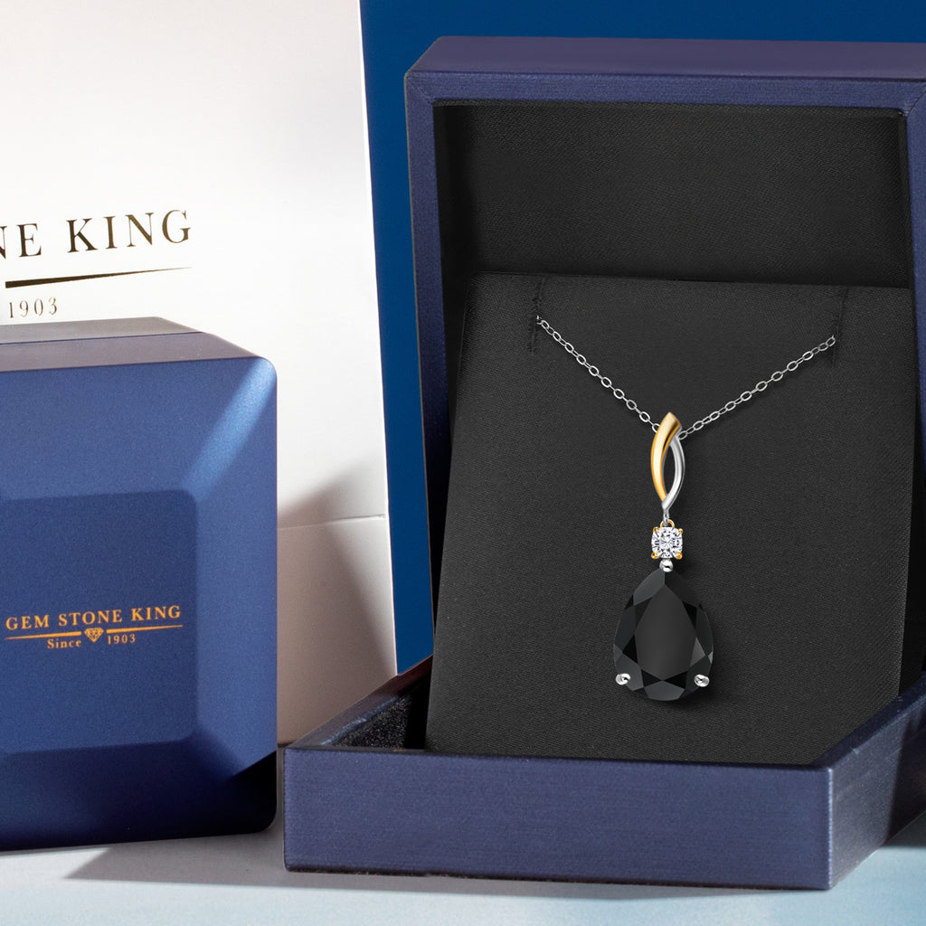 Pendant in 925 Sterling Silver and 10K Yellow Gold