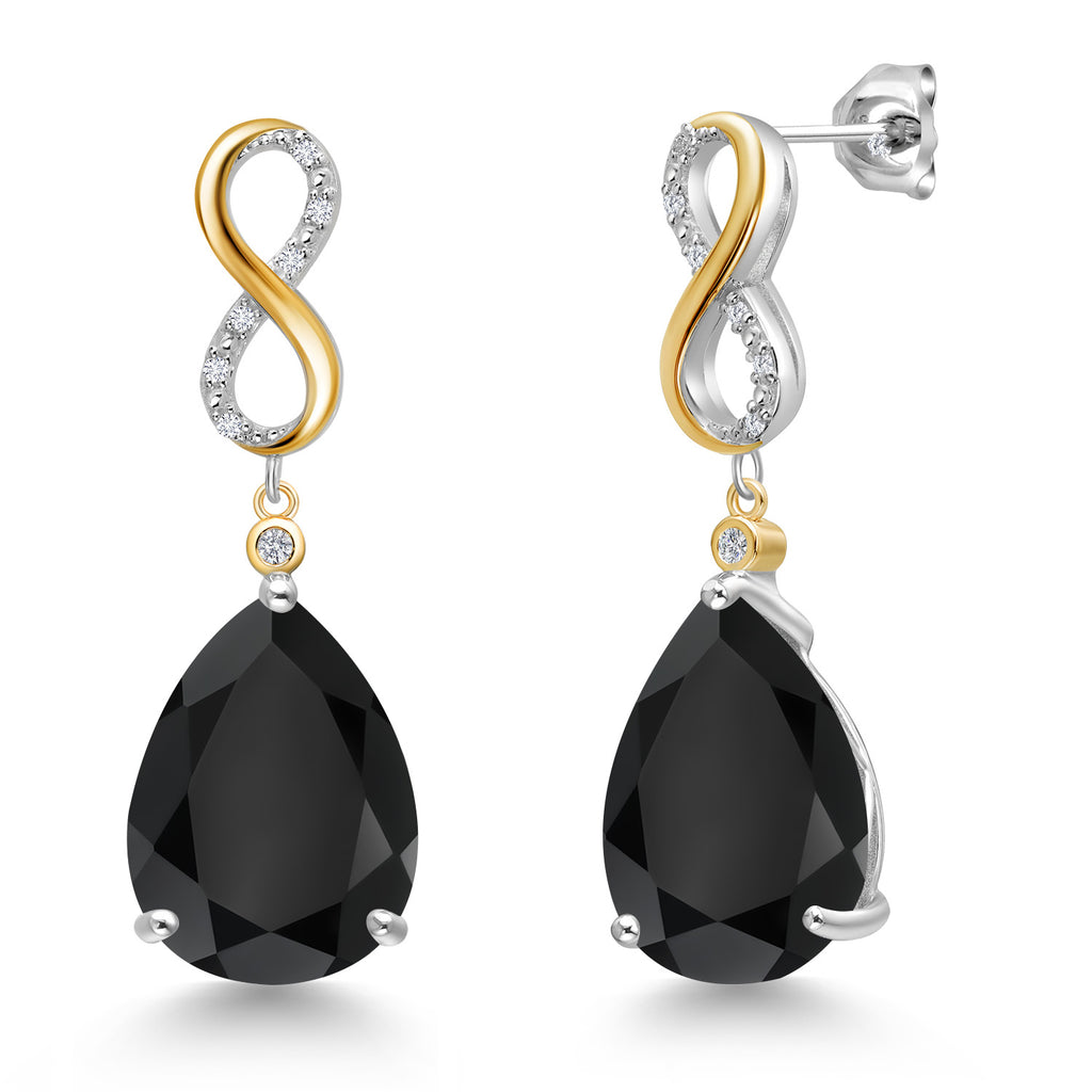 Earrings in 925 Sterling Silver and 10K Yellow Gold