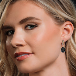 Earrings in 925 Sterling Silver and 10K Yellow Gold