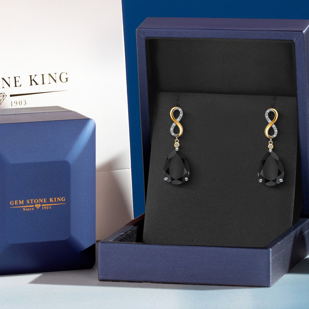 Earrings in 925 Sterling Silver and 10K Yellow Gold