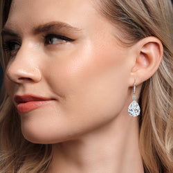 Earrings in 925 Sterling Silver and 10K Yellow Gold