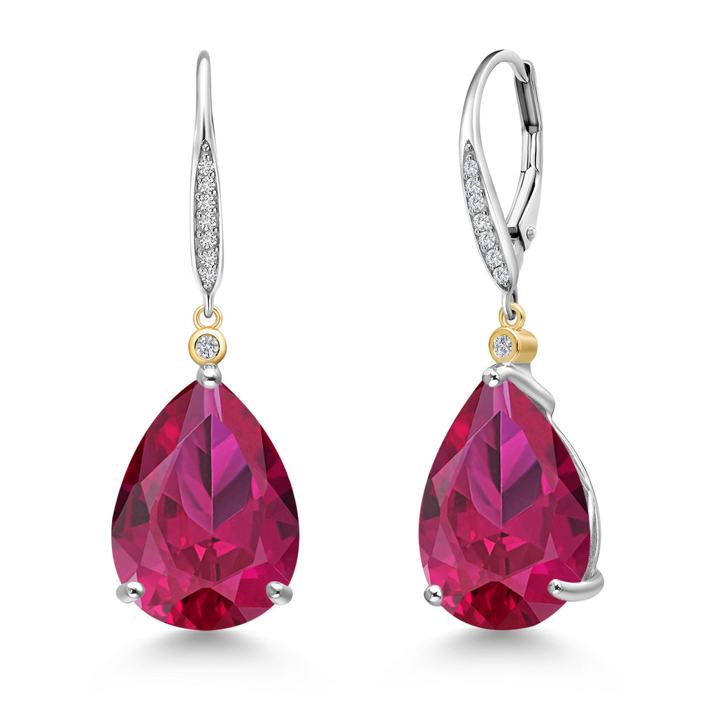 Earrings in 925 Sterling Silver and 10K Yellow Gold