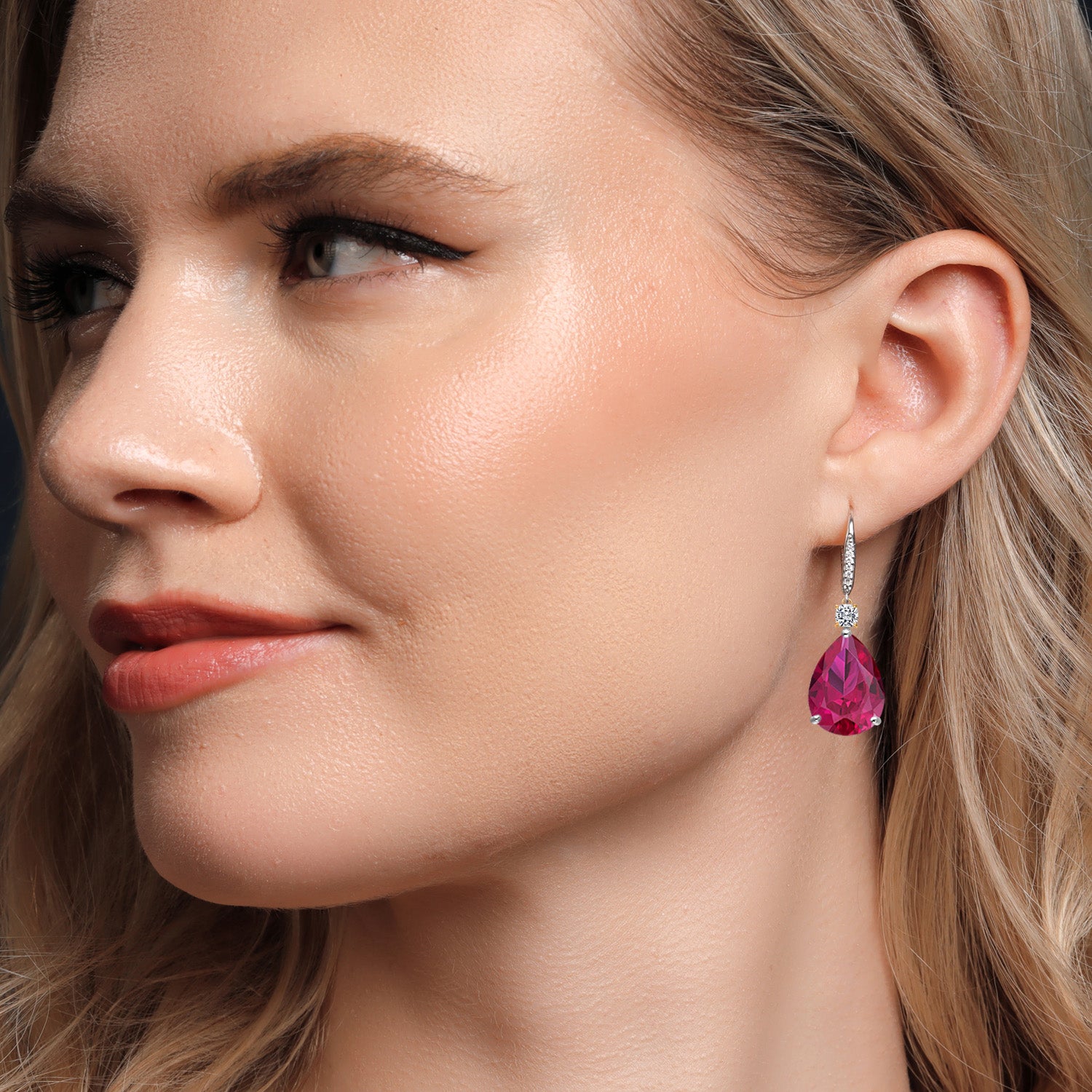 Earrings in 925 Sterling Silver and 10K Yellow Gold