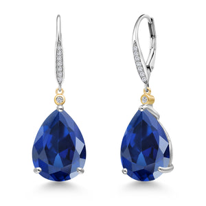 Earrings in 925 Sterling Silver and 10K Yellow Gold