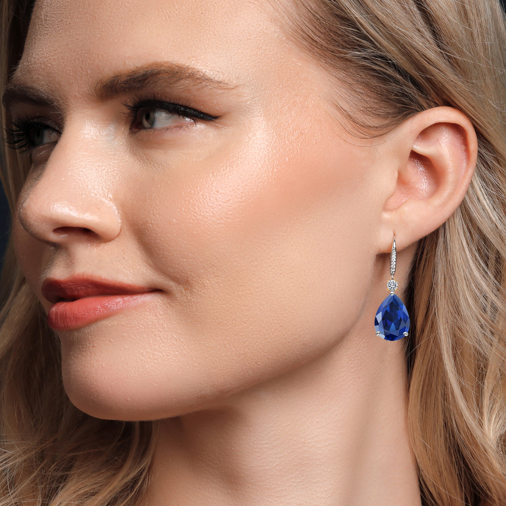 Earrings in 925 Sterling Silver and 10K Yellow Gold
