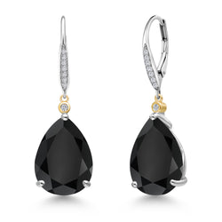 Earrings in 925 Sterling Silver and 10K Yellow Gold