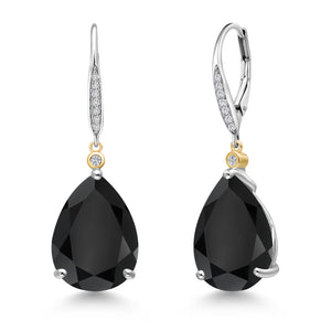 Earrings in 925 Sterling Silver and 10K Yellow Gold