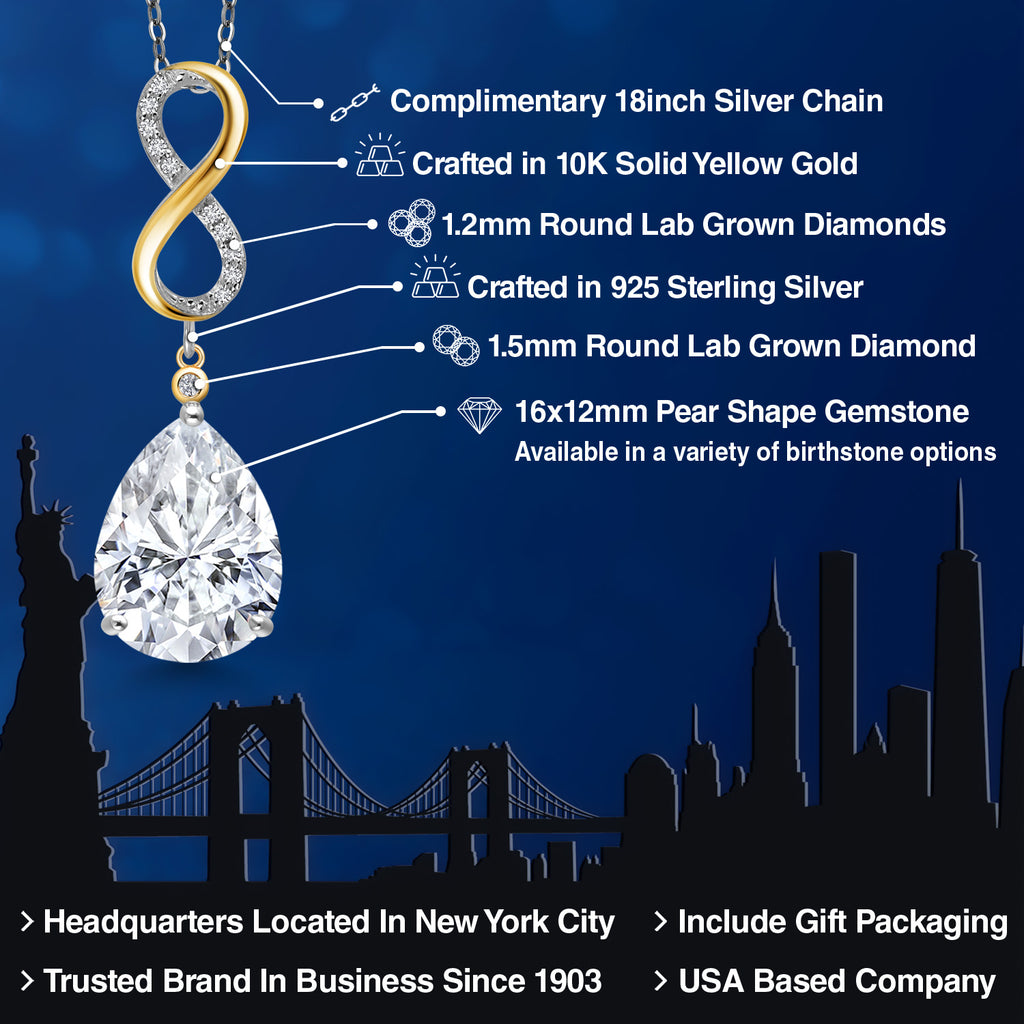 Pendant in 925 Sterling Silver and 10K Yellow Gold